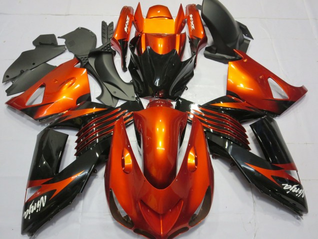 2006-2011 Green Black Kawasaki ZX14R Fairings 2006-2011 Green Black Kawasaki ZX14R Fairings