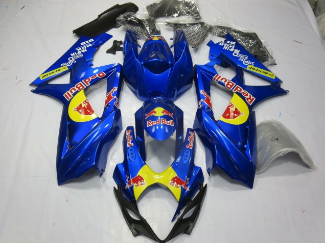 2007-2008 Blue Red Bull Suzuki GSXR 1000 Fairings