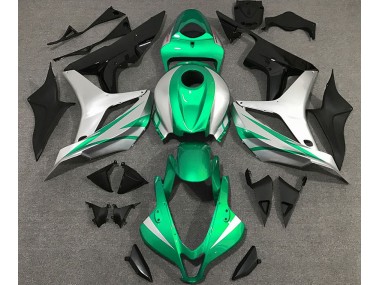 2007-2008 Bright Green and Silver OEM Style Honda CBR600RR Fairings