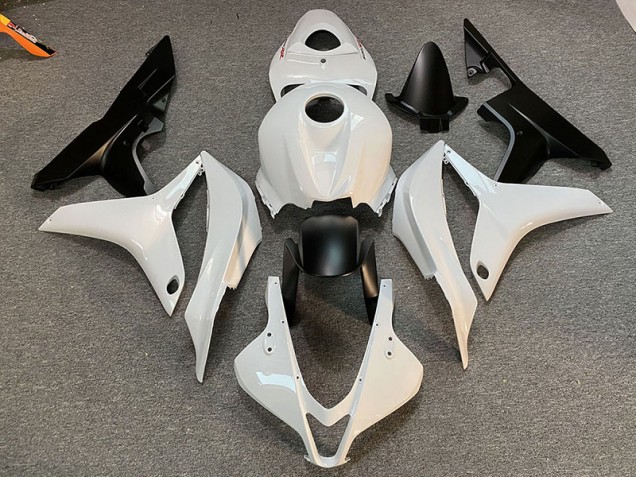 2007-2008 Clean White and Black Honda CBR600RR Fairings