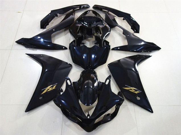 2007-2008 Gloss Black Gold Yamaha R1 Fairings 2007-2008 Gloss Black Gold Yamaha R1 Fairings