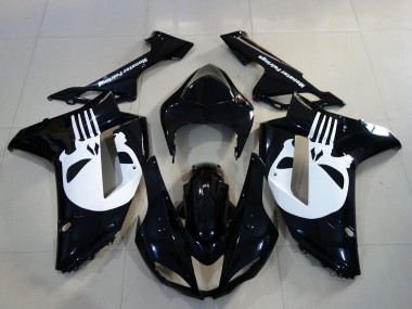 Best Aftermarket 2007-2008 Gloss Black & Skull Kawasaki ZX6R Fairings