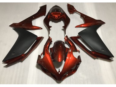 2007-2008 Gloss Dark Orange & Black Yamaha R1 Fairings