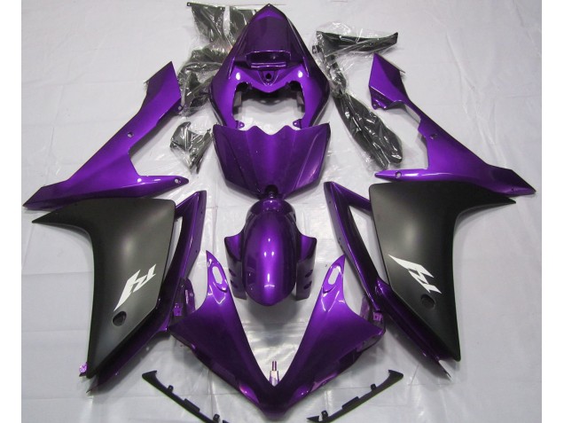 2007-2008 Gloss Purple and Black Yamaha R1 Fairings 2007-2008 Gloss Purple and Black Yamaha R1 Fairings