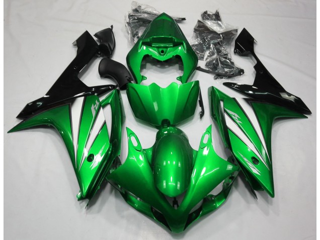 2007-2008 Green White and Black Yamaha R1 Fairings 2007-2008 Green White and Black Yamaha R1 Fairings