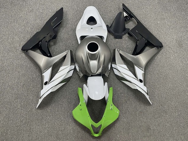 2007-2008 Green White and Grey Honda CBR600RR Fairings 2007-2008 Green White and Grey Honda CBR600RR Fairings