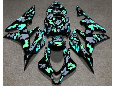 2007-2008 Green and Gray Camouflage Honda CBR600RR Fairings