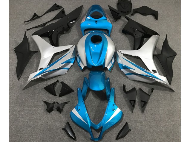 2007-2008 Light Blue and Silver OEM Style Honda CBR600RR Fairings 2007-2008 Light Blue and Silver OEM Style Honda CBR600RR Fairings