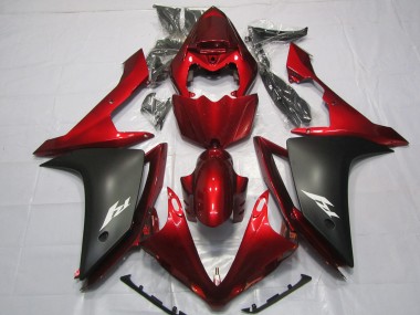 2007-2008 Maroon and Matte Yamaha R1 Fairings