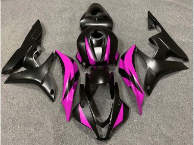 2007-2008 Matte Black & Pink Design Honda CBR600RR Fairings
