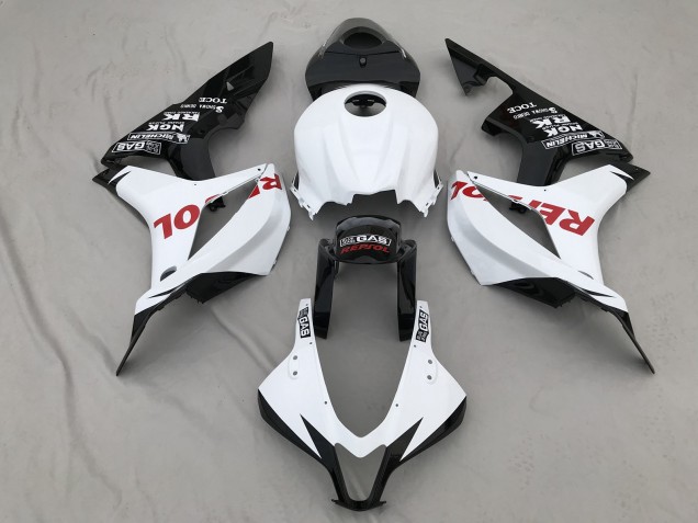 2007-2008 Matte White & Red Repsol Honda CBR600RR Fairings