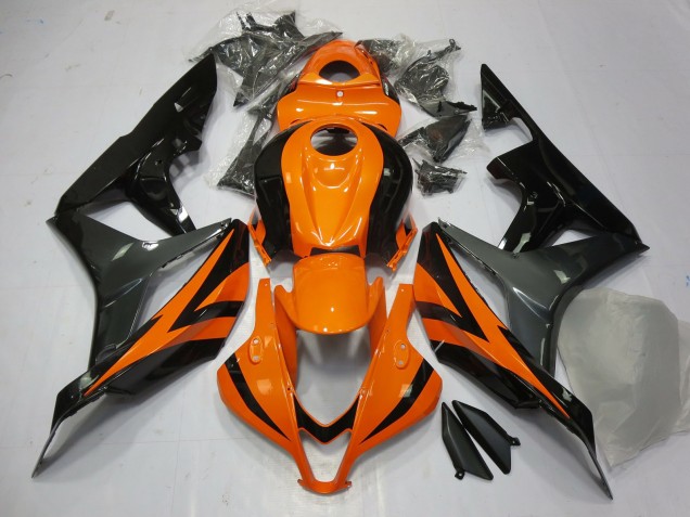 2007-2008 Orange Grey and Black Honda CBR600RR Fairings 2007-2008 Orange Grey and Black Honda CBR600RR Fairings