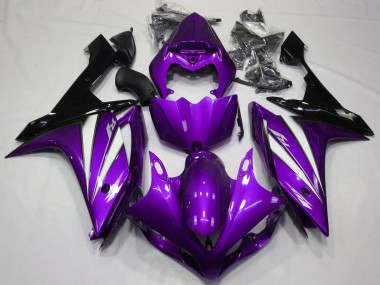 2007-2008 Purple White and Black Yamaha R1 Fairings