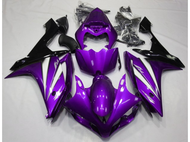 2007-2008 Purple White and Black Yamaha R1 Fairings 2007-2008 Purple White and Black Yamaha R1 Fairings