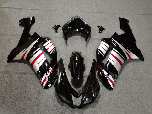 2007-2008 Red Silver and Black Kawasaki ZX6R Fairings 2007-2008 Red Silver and Black Kawasaki ZX6R Fairings