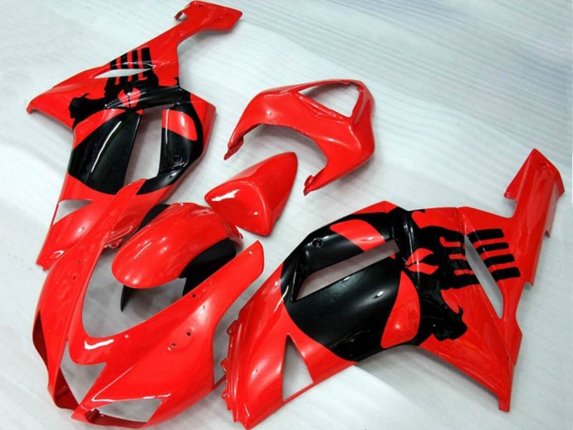 2007-2008 Red Skull Kawasaki ZX6R Fairings 2007-2008 Red Skull Kawasaki ZX6R Fairings