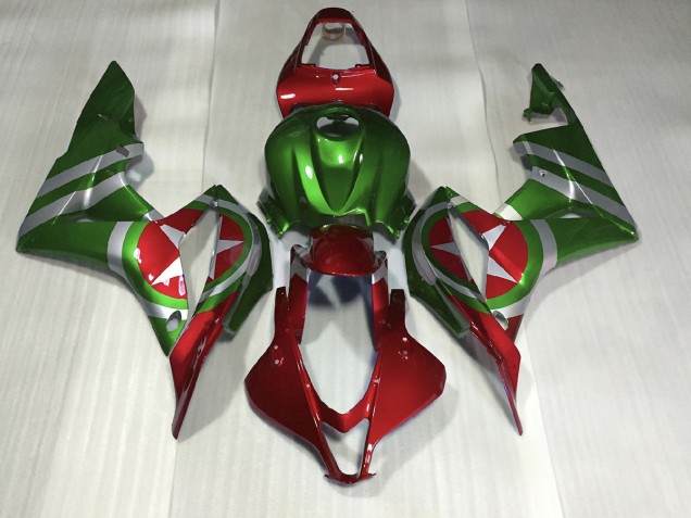 2007-2008 Red and Green Captain America Honda CBR600RR Fairings 2007-2008 Red and Green Captain America Honda CBR600RR Fairings