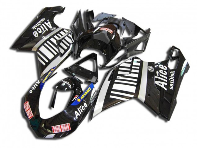 2007-2012 Black Alice Ducati 848 1098 1198 Fairings 2007-2012 Black Alice Ducati 848 1098 1198 Fairings