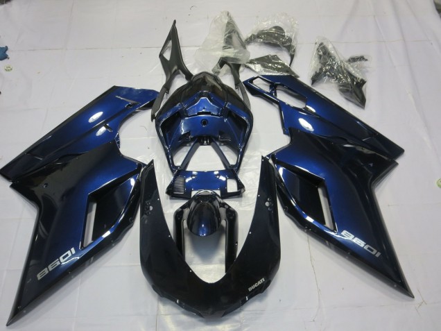 2007-2012 Deep Blue Ducati 848 1098 1198 Fairings