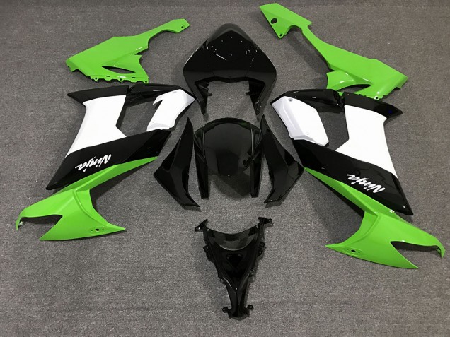 Best Aftermarket 2008-2010 Gloss Black & Green Kawasaki ZX10R Fairings