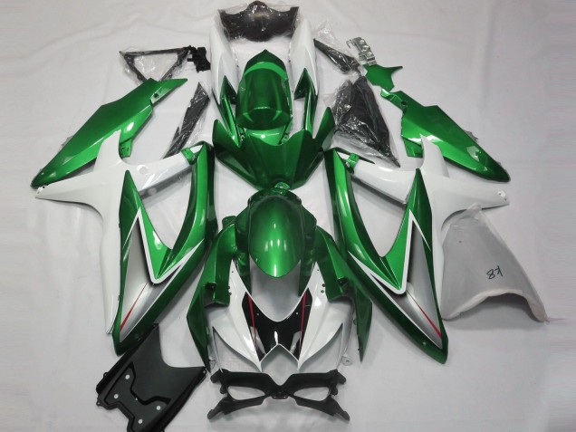 2008-2010 Gloss Green and White Suzuki GSXR 600-750 Fairings 2008-2010 Gloss Green and White Suzuki GSXR 600-750 Fairings