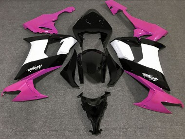 Best Aftermarket 2008-2010 Gloss Pink Black and White Kawasaki ZX10R Fairings