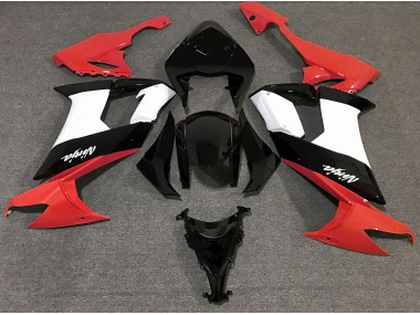 Best Aftermarket 2008-2010 Gloss Red Black and White Kawasaki ZX10R Fairings