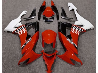 Best Aftermarket 2008-2010 Gloss Red and White Kawasaki ZX10R Fairings