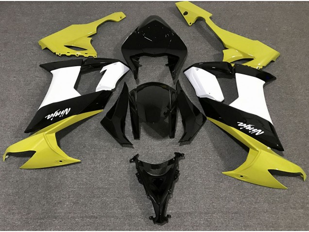 2008-2010 Gloss Yellow Black and White Kawasaki ZX10R Fairings 2008-2010 Gloss Yellow Black and White Kawasaki ZX10R Fairings