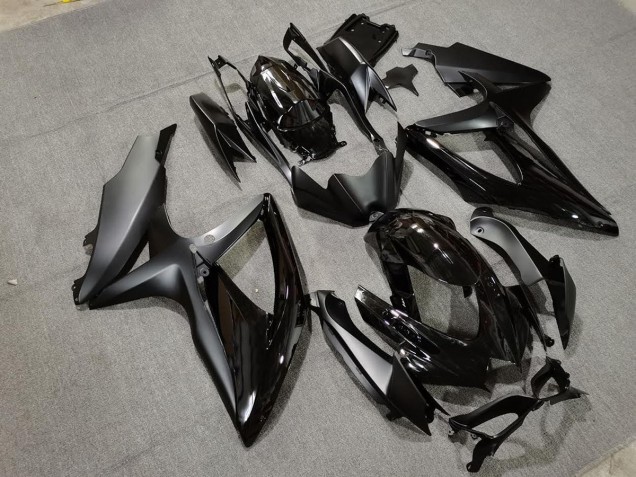 2008-2010 Matte Black & Chrome Suzuki GSXR 600-750 Fairings 2008-2010 Matte Black & Chrome Suzuki GSXR 600-750 Fairings