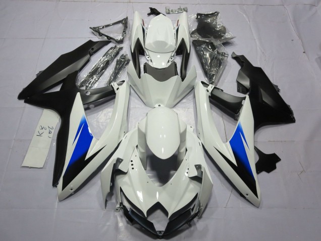 2008-2010 White and Black Suzuki GSXR 600-750 Fairings 2008-2010 White and Black Suzuki GSXR 600-750 Fairings