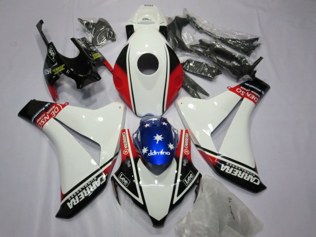 2008-2011 White Carrera Honda CBR1000RR Fairings