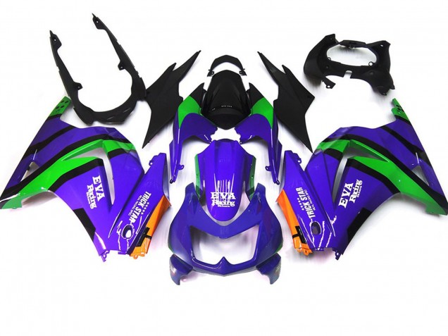 2008-2013 Purple Green and black Kawasaki Ninja 250 Fairings 2008-2013 Purple Green and black Kawasaki Ninja 250 Fairings