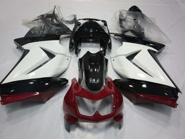 2008-2013 White Red and Black Kawasaki Ninja 250 Fairings 2008-2013 White Red and Black Kawasaki Ninja 250 Fairings