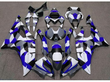 2008-2016 Blue Camo Plain Yamaha R6 Fairings