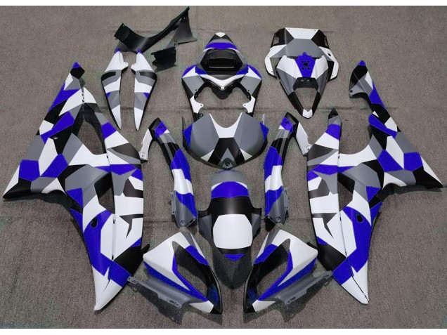 2008-2016 Blue Camo Plain Yamaha R6 Fairings 2008-2016 Blue Camo Plain Yamaha R6 Fairings