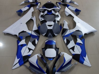 Best Aftermarket 2008-2016 Blue Snow Camo Yamaha R6 Fairings