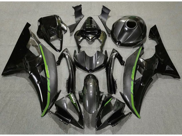 2008-2016 Carbon Fiber & Green Yamaha R6 Fairings 2008-2016 Carbon Fiber & Green Yamaha R6 Fairings