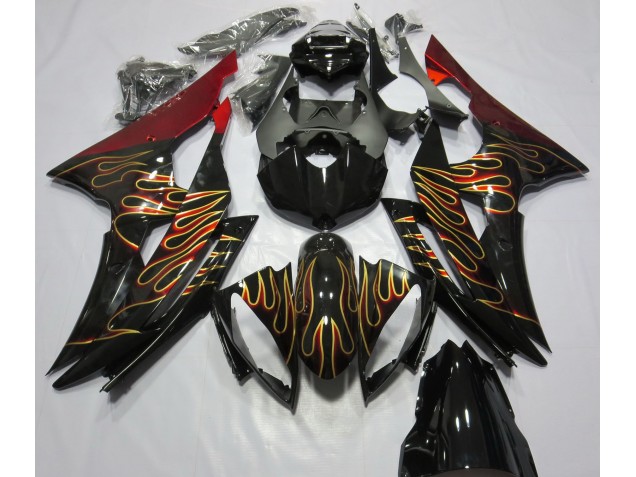 2008-2016 Custom Flame Yamaha R6 Fairings