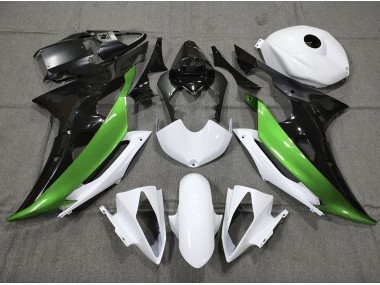 2008-2016 Custom Green Black and White Yamaha R6 Fairings