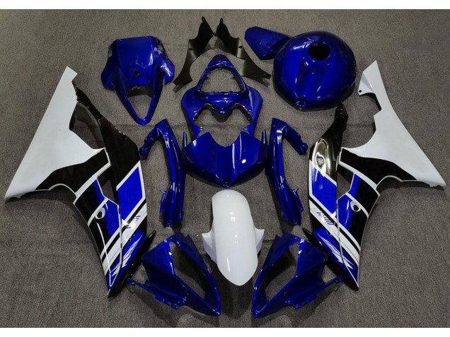 2008-2016 Dark Blue and White Custom Yamaha R6 Fairings 2008-2016 Dark Blue and White Custom Yamaha R6 Fairings