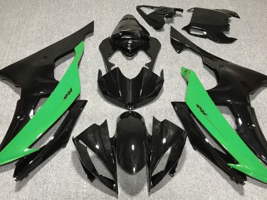 2008-2016 Gloss Black & Green Yamaha R6 Fairings