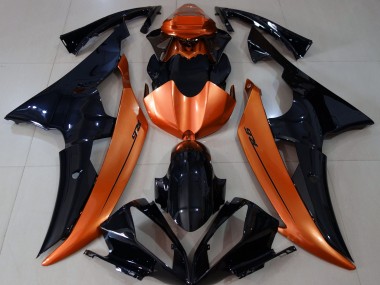 2008-2016 Gloss Black & Light Orange Yamaha R6 Fairings