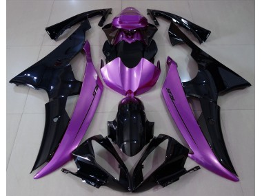 2008-2016 Gloss Black & Rose Purple Yamaha R6 Fairings