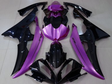 2008-2016 Gloss Black & Rose Purple Yamaha R6 Fairings