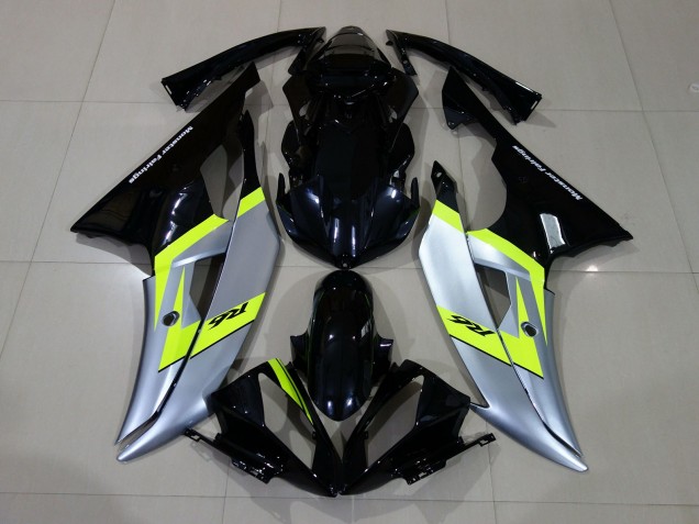 Best Aftermarket 2008-2016 Gloss Black & Silver Yamaha R6 Fairings