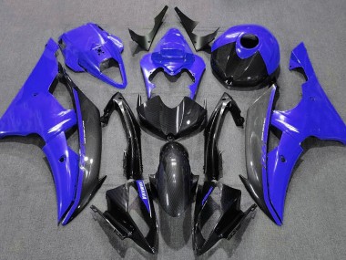2008-2016 Gloss Blue and Carbon Yamaha R6 Fairings