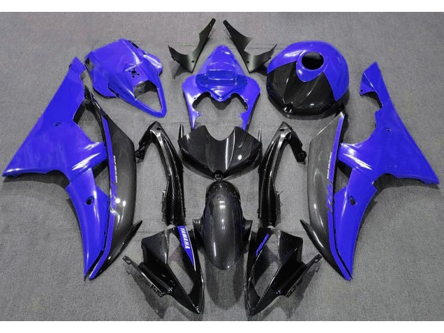 2008-2016 Gloss Blue and Carbon Yamaha R6 Fairings 2008-2016 Gloss Blue and Carbon Yamaha R6 Fairings