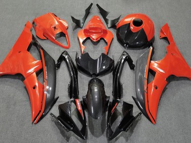 2008-2016 Gloss Orange and Carbon Yamaha R6 Fairings