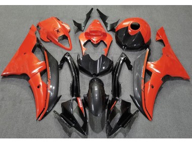 Best Aftermarket 2008-2016 Gloss Orange and Carbon Yamaha R6 Fairings